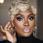 Beautiful black woman with stunning makeup